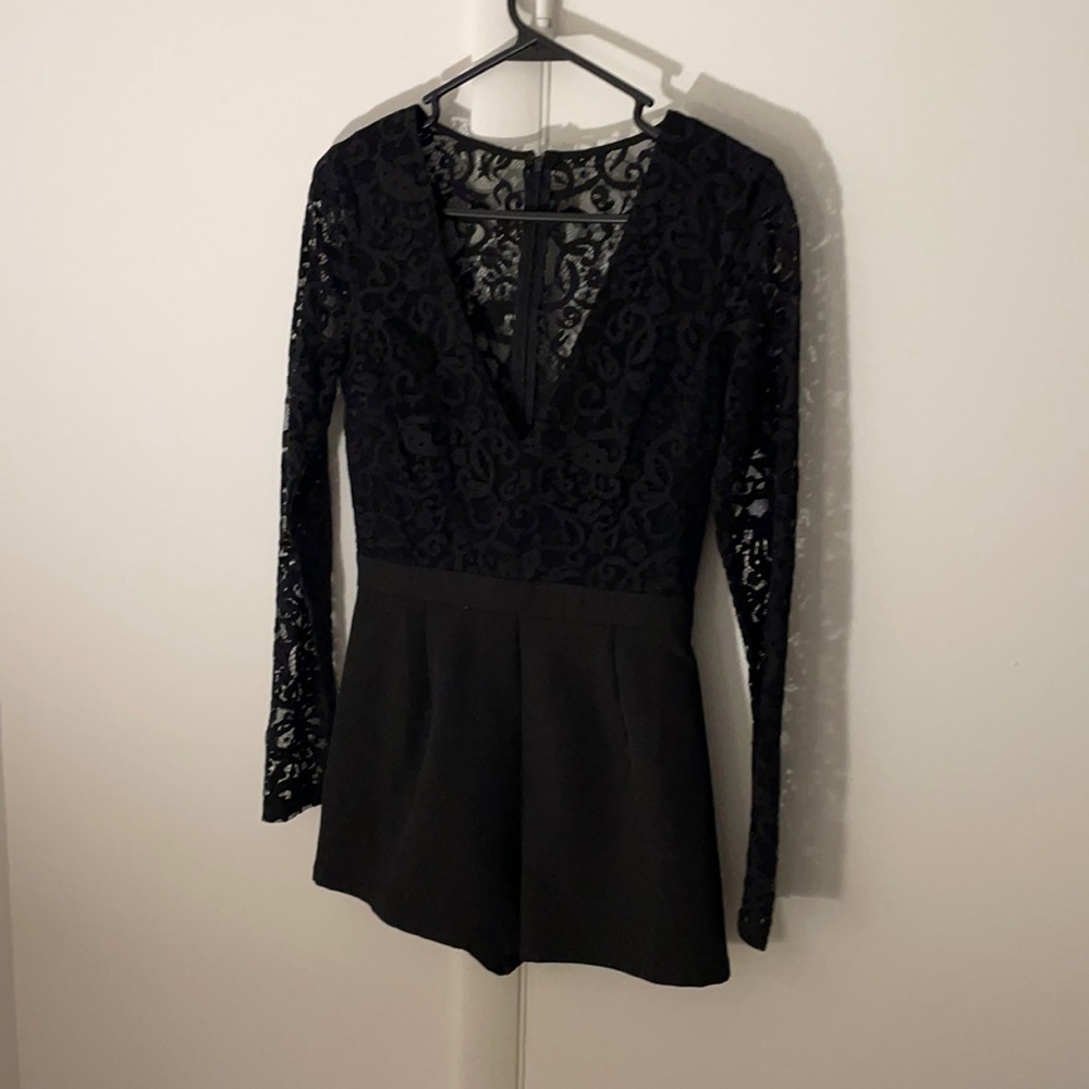 Black lace romper